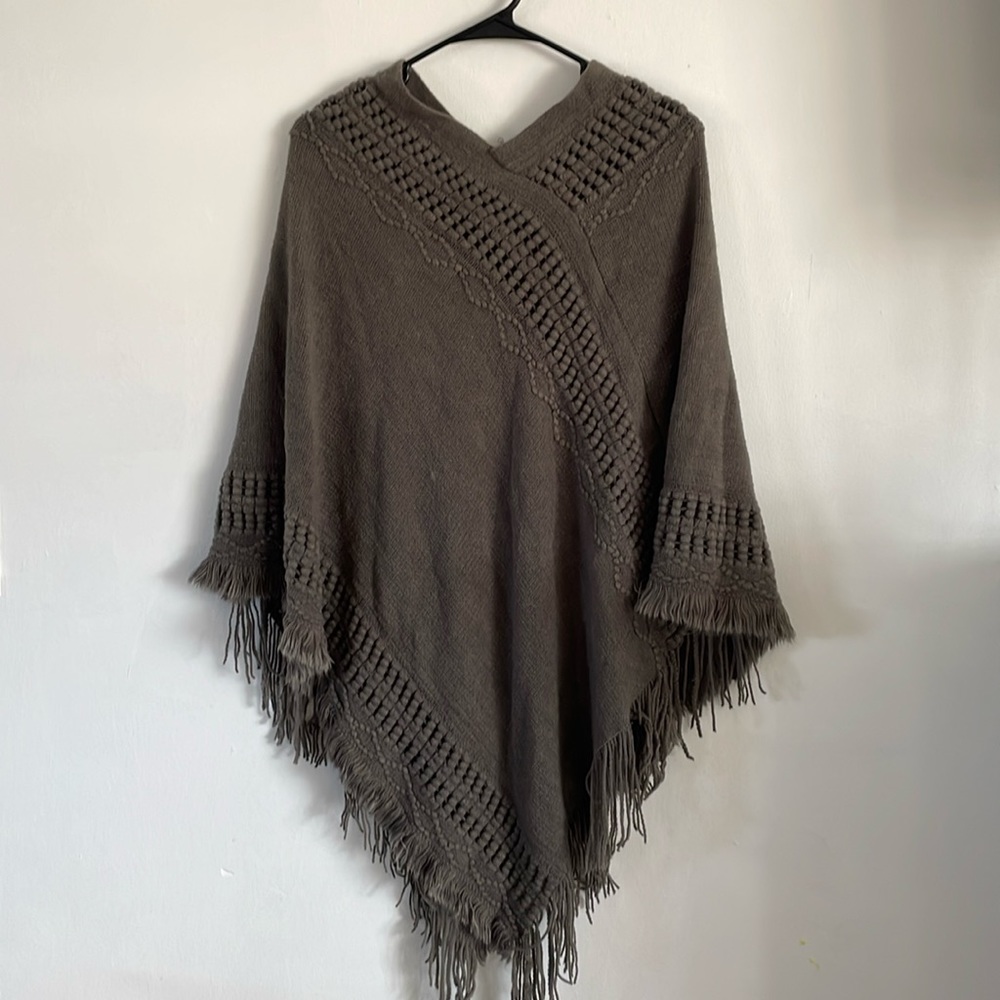 Charcoal poncho